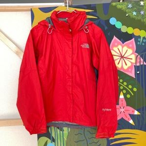 The North Face Red Hood Woman’s Windbreaker Jacket